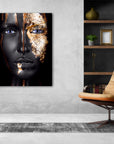 Golden Black glass picture
