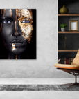 Quadro in vetro Golden Black