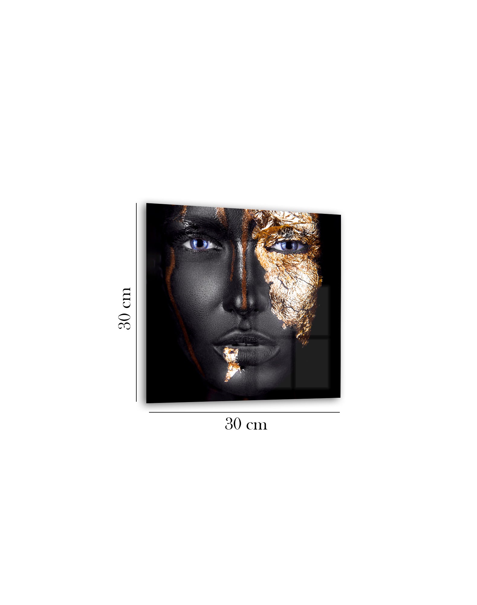 Golden Black glass picture