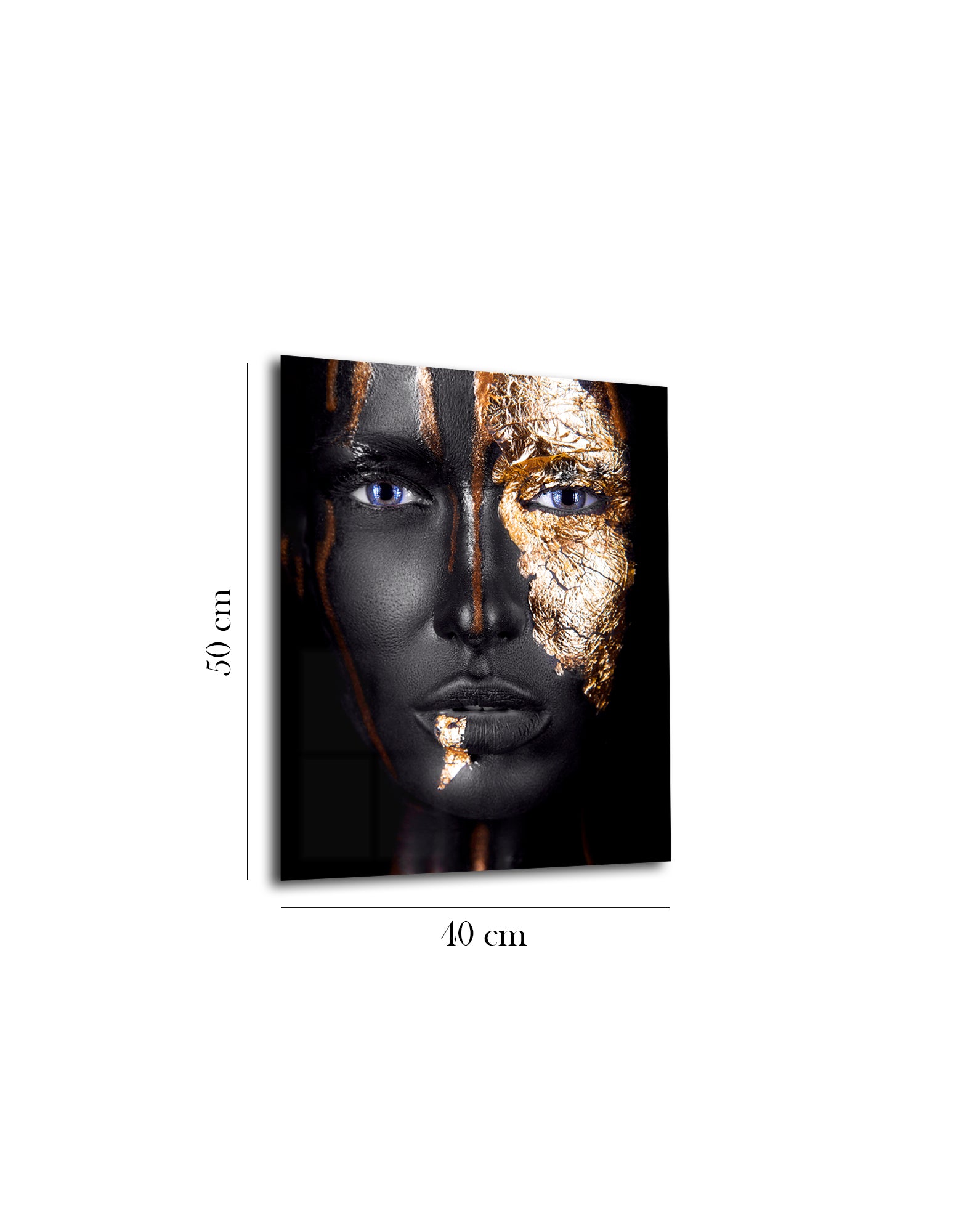 Golden Black glass picture