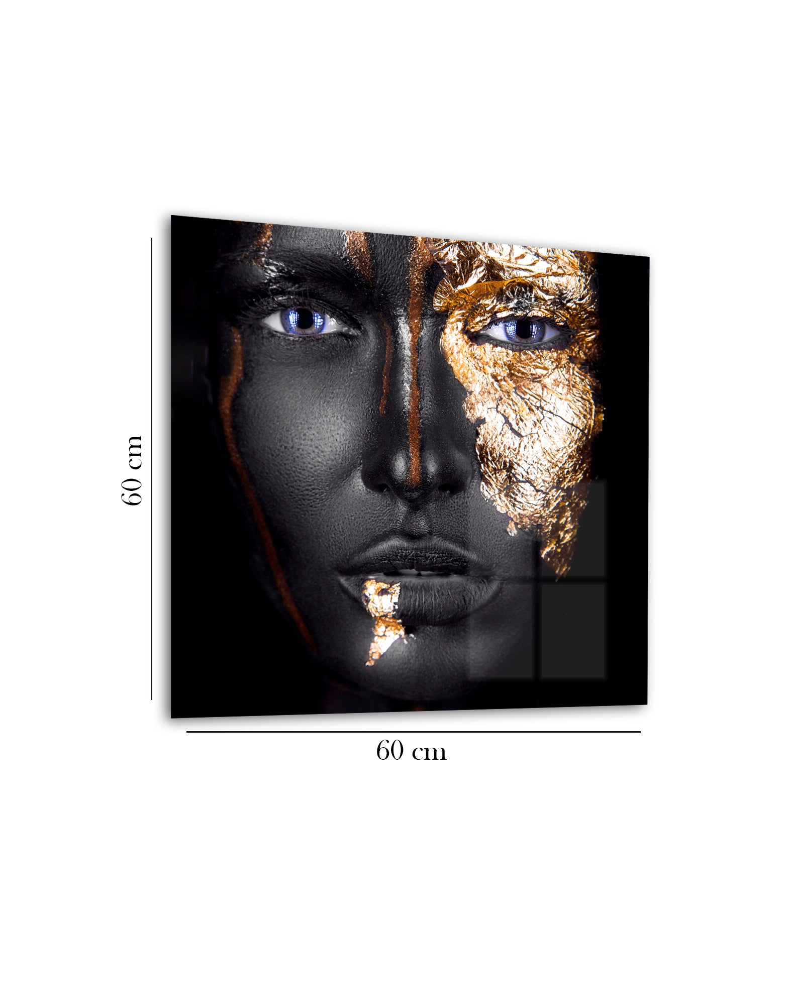 Golden Black glass picture