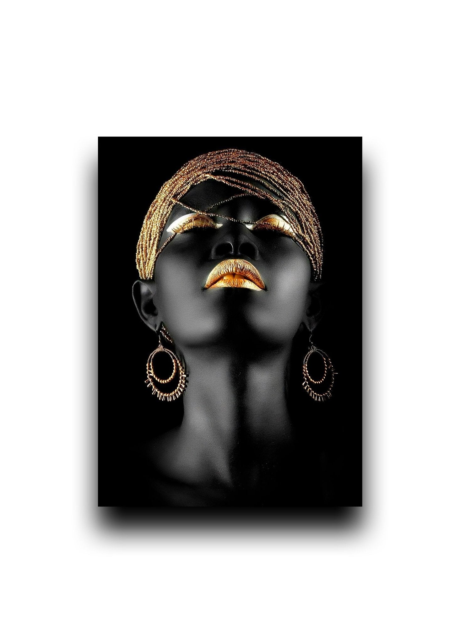 Golden Essential glass picture