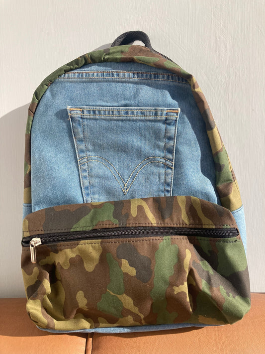 Jeans backpack Military model