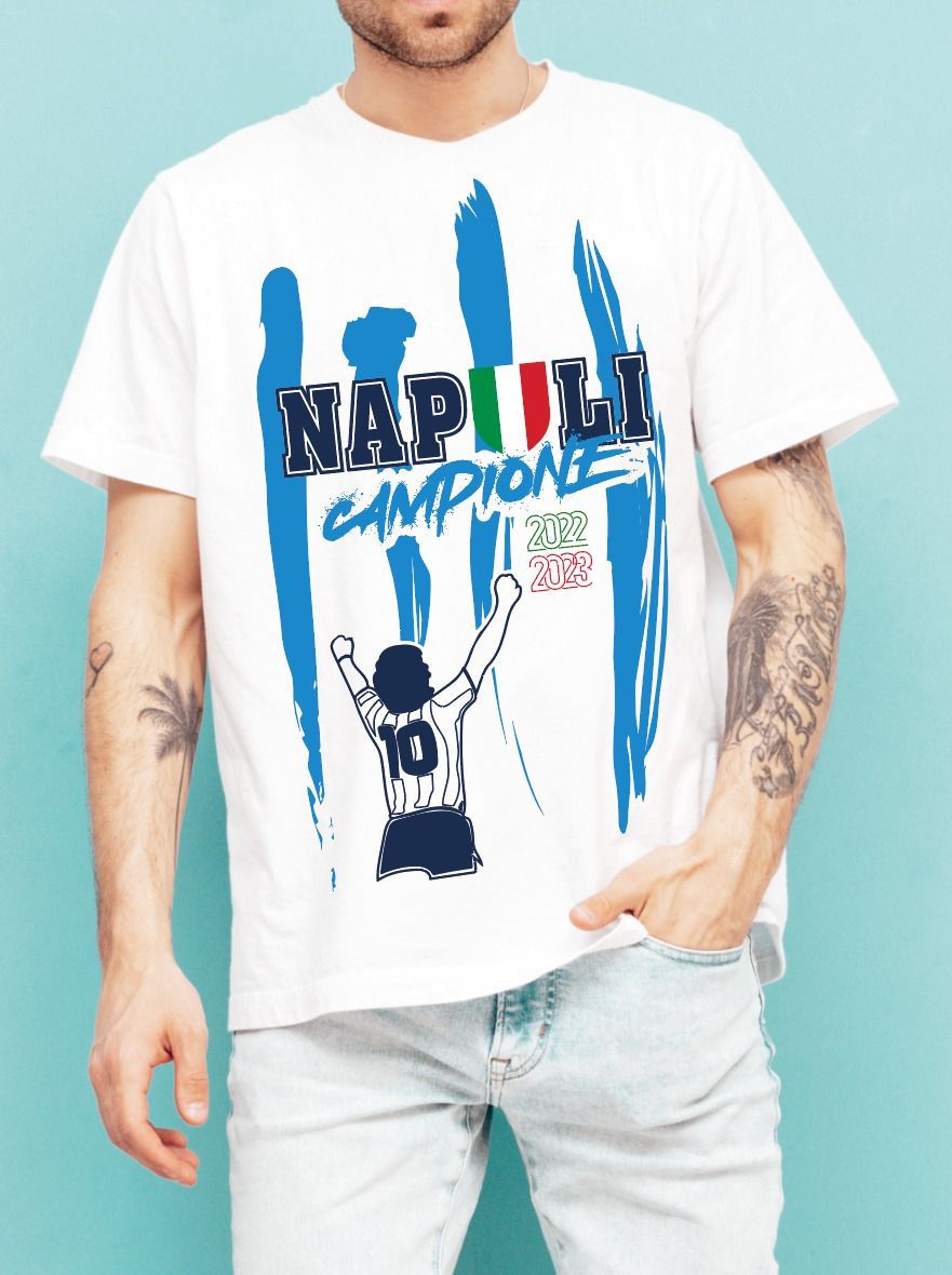 Napoli champion t-shirt with Maradona